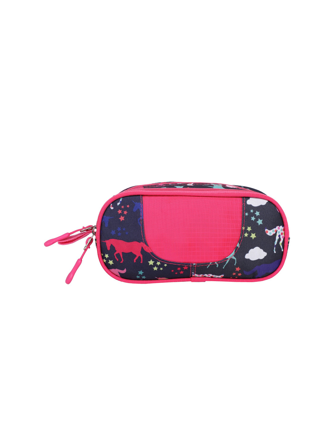 

Toniq Kids Navy Blue & Fuchsia Pink Unicorn Printed Pencil Pouch