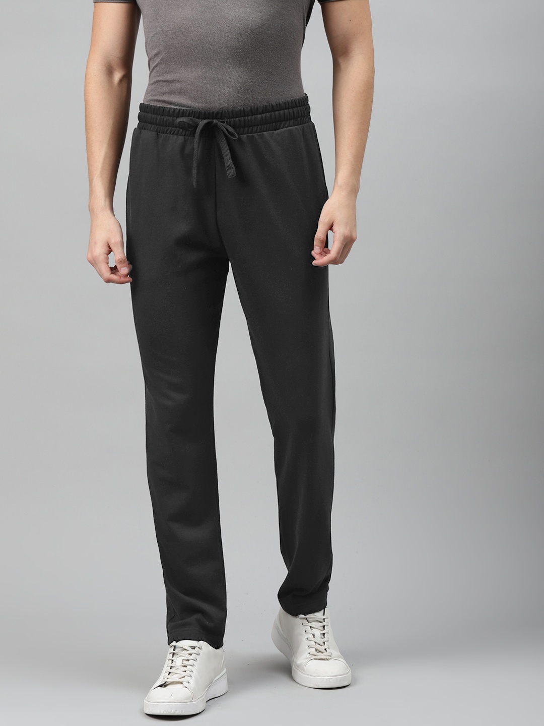 

Marks & Spencer Men Black Solid Track Pants