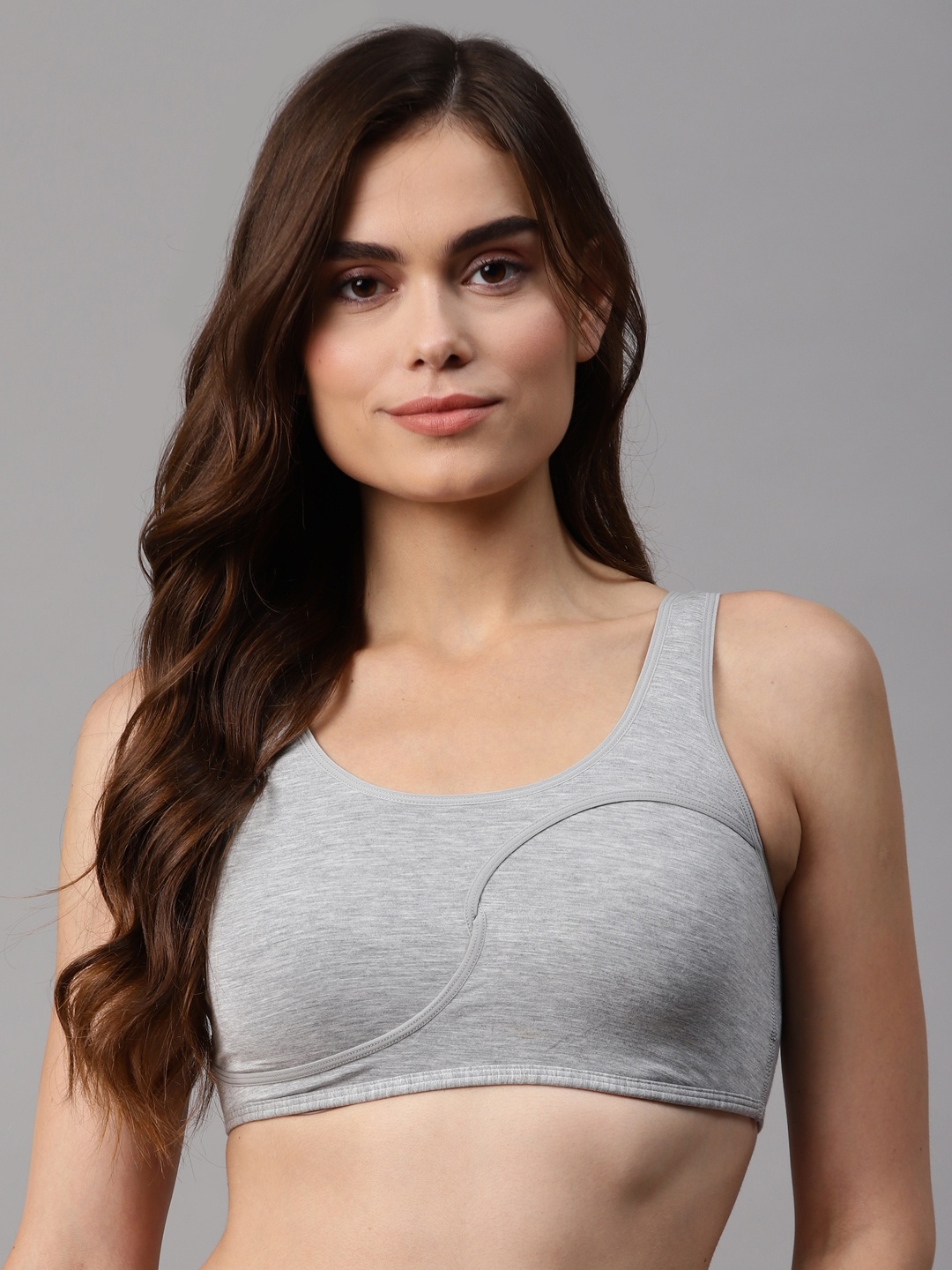 

Marks & Spencer Grey Melange Flexifit Solid Sleep Bra