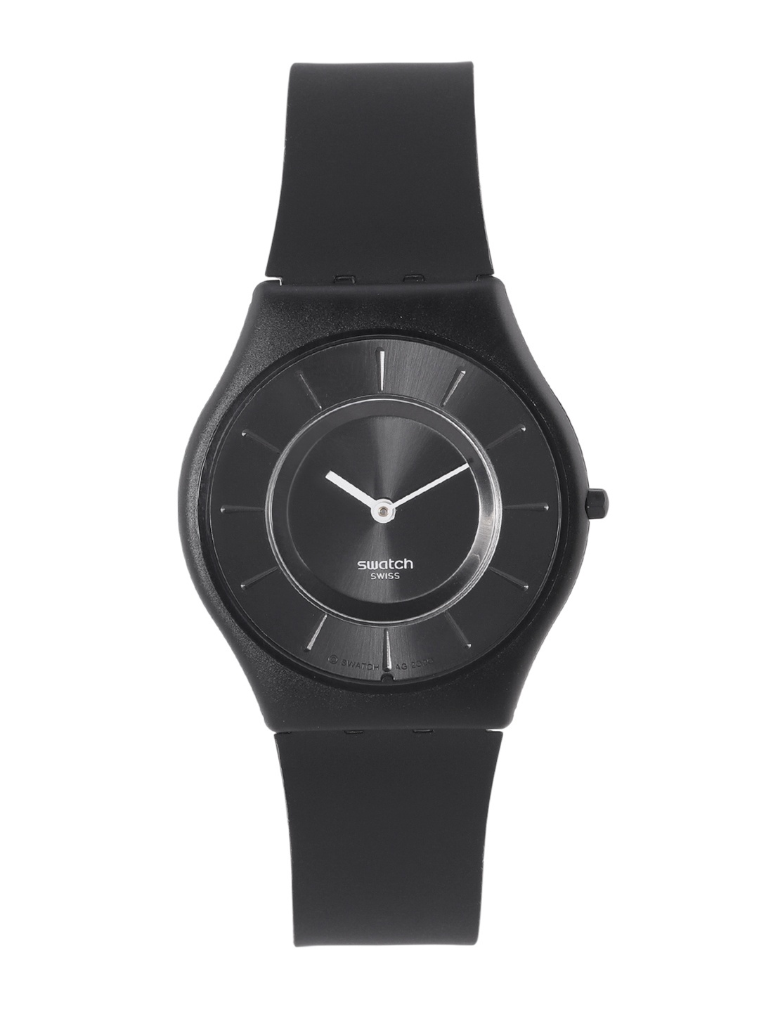 

Swatch Women Black Swiss Made Water Resistant Analogue Watch SS08B100