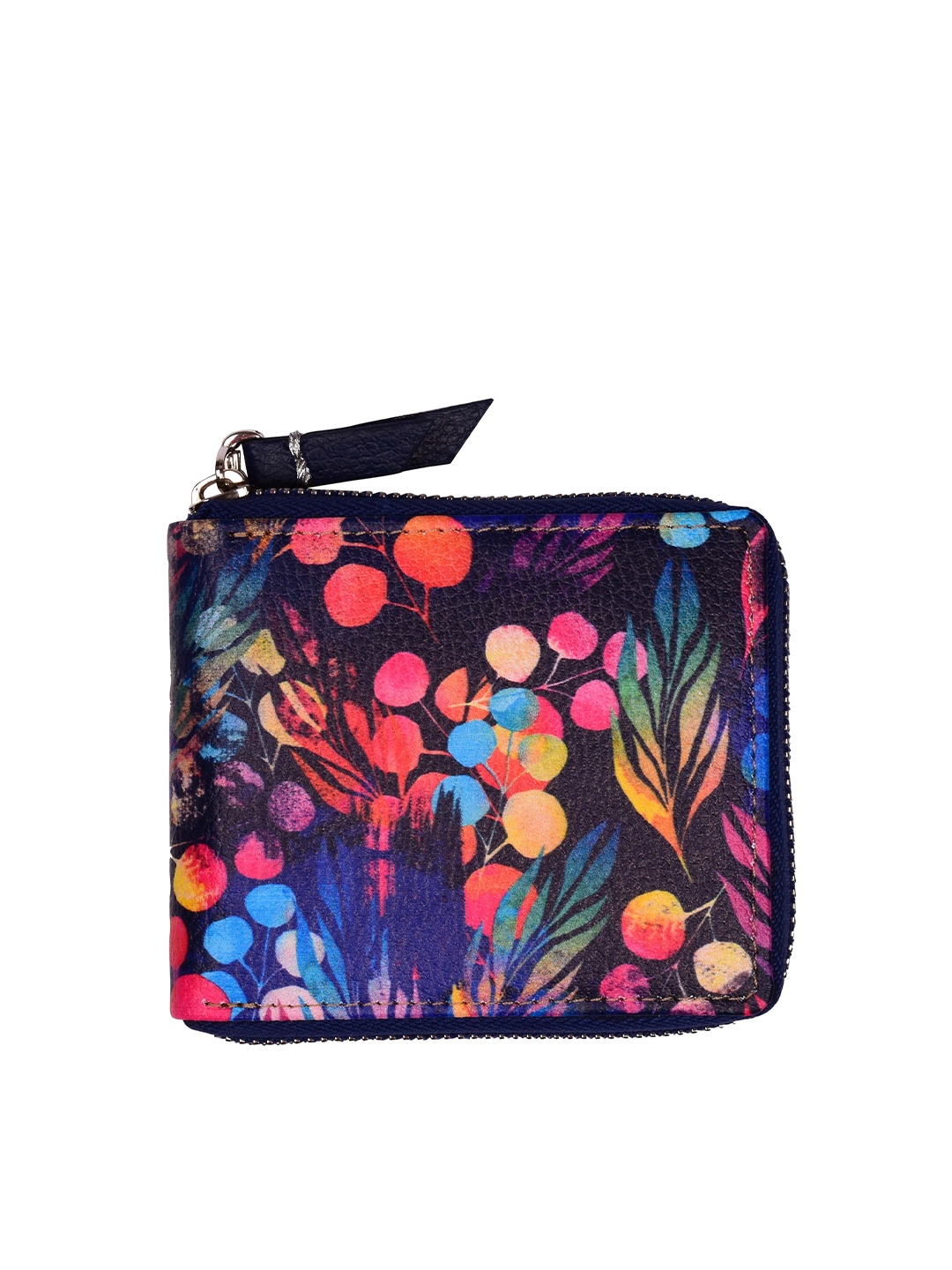 

Doodle Blue & Pink Abstract Printed PU Zip Around Wallet