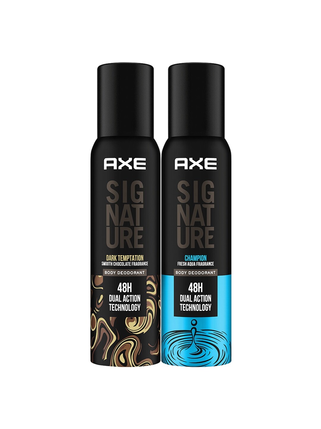 

AXE Signature Men Set of Dark Temptation & Champion Body Deodorants - 154 ml Each, Black