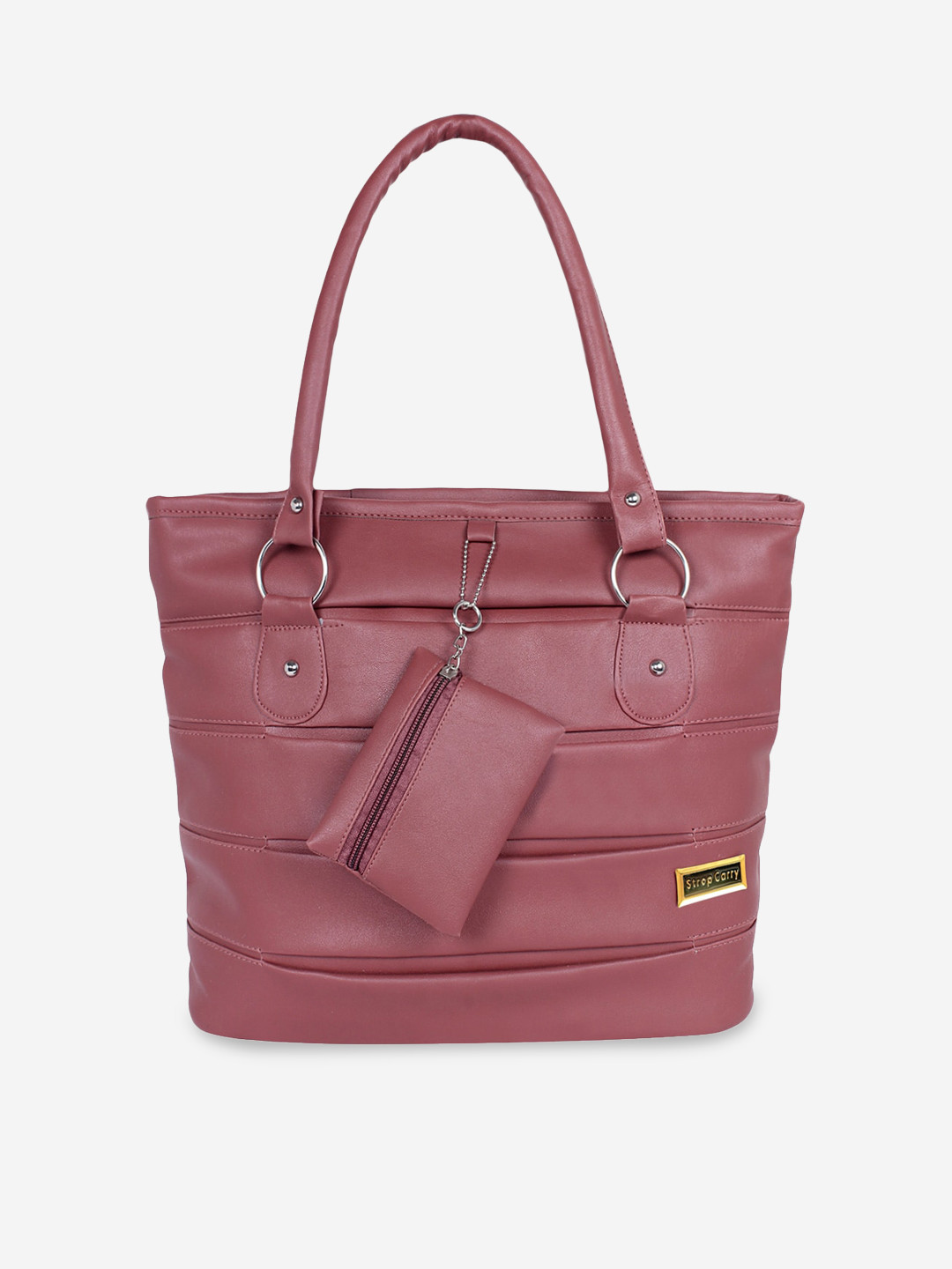 

Stropcarry Brown Shopper Shoulder Bag with Pouch