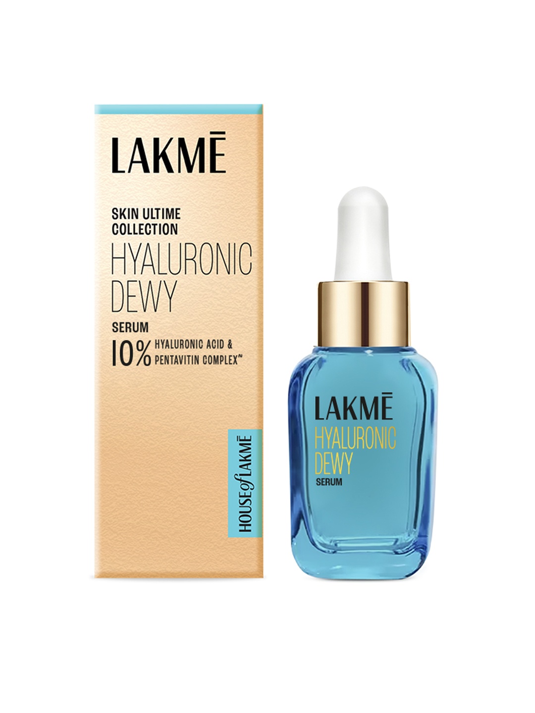 

Lakme Hyaluronic Dewy Face Serum with 10% Hyaluronic Acid & Pentavitin Complex - 30ml, Blue