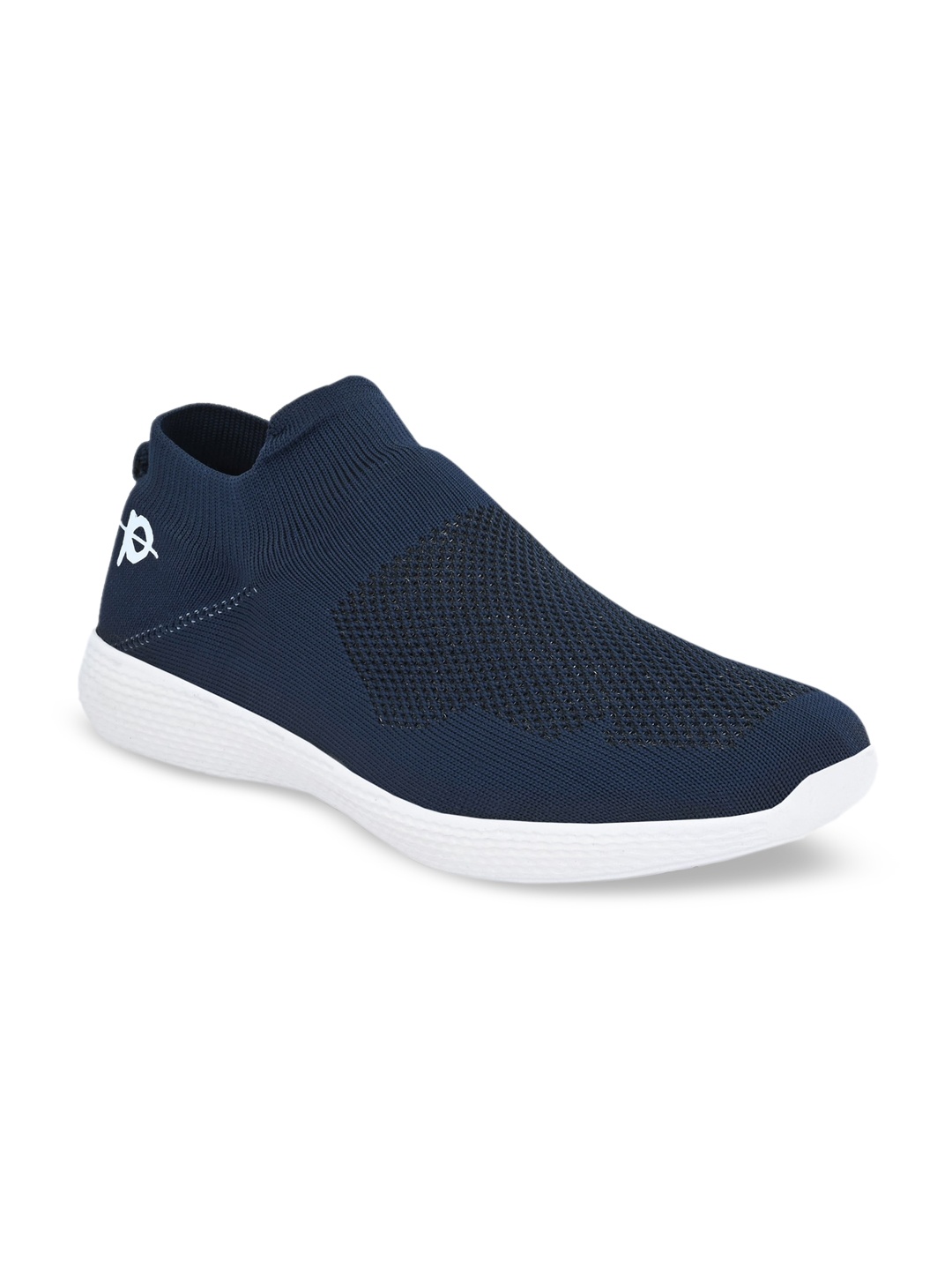 

Provogue Men Navy Blue Woven Design Slip-On Sneakers