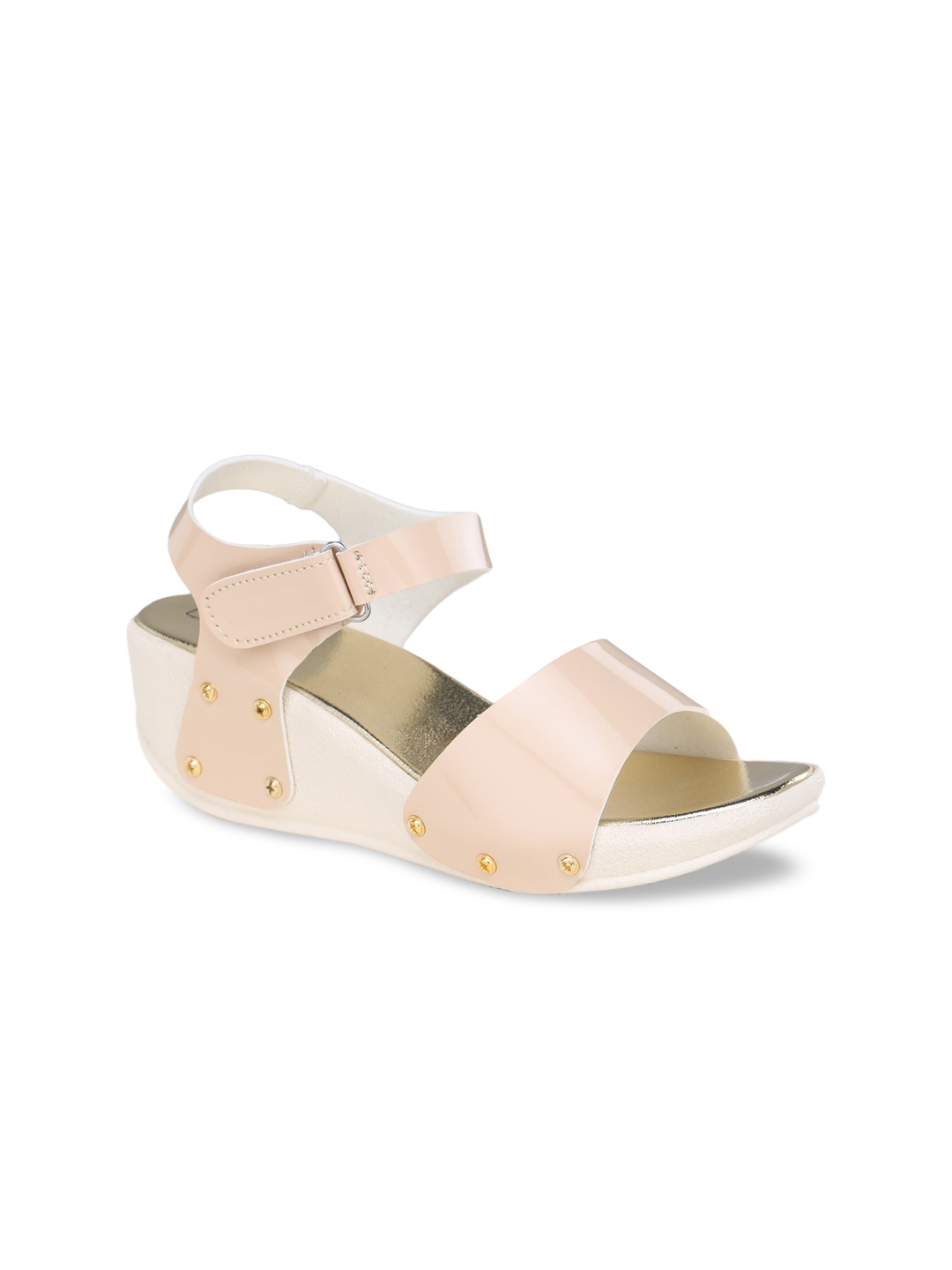 

LONDON STEPS Cream-Coloured Wedge Sandals