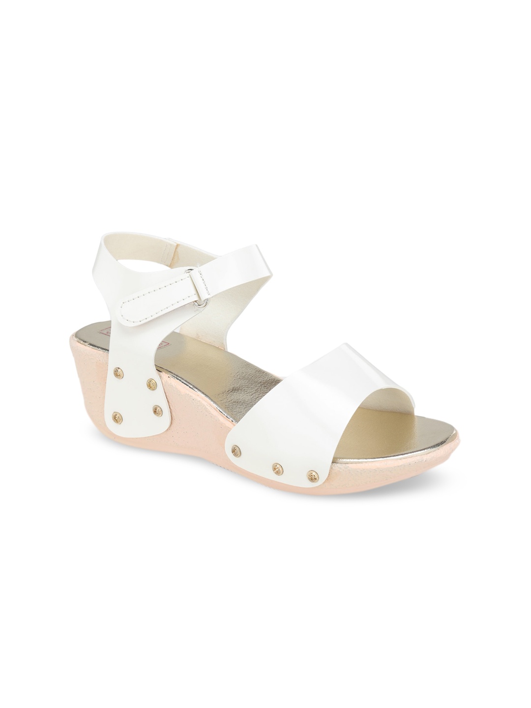 

LONDON STEPS White Embellished Wedge Sandals