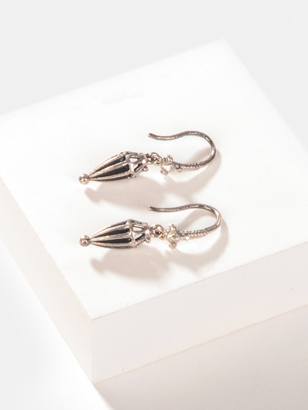 

SHAYA Silver-Toned Classic Drop Earrings