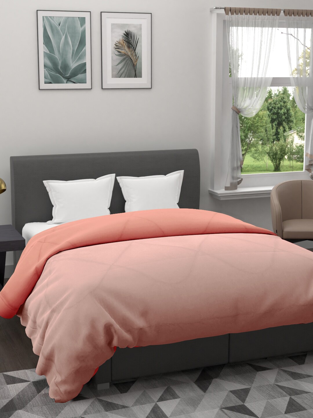 

Clasiko Peach-Coloured AC Room 233 GSM Double Bed Comforter
