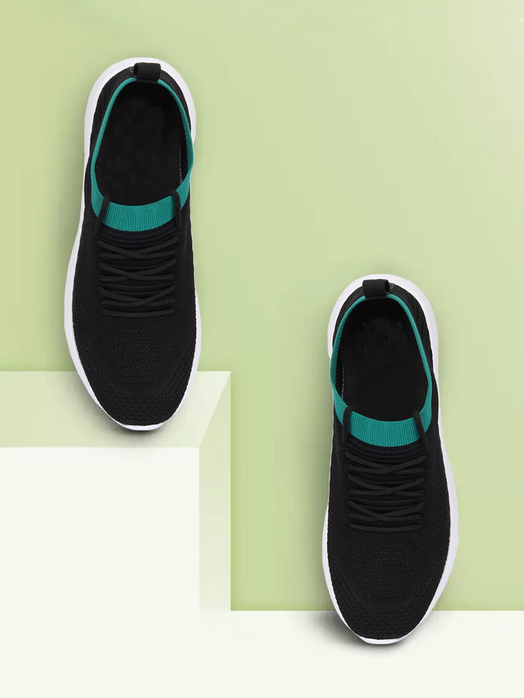 

FAST TRAX Men Black Woven Design Slip-On Sneakers