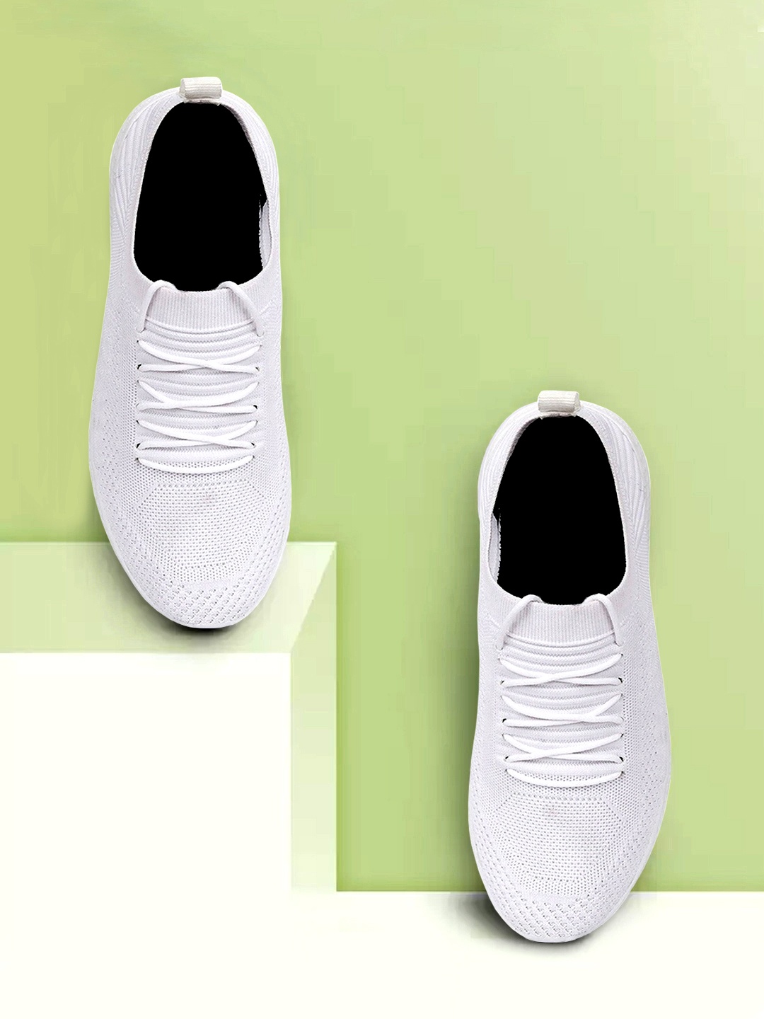 

FAST TRAX Men White Woven Design Slip-On Sneakers