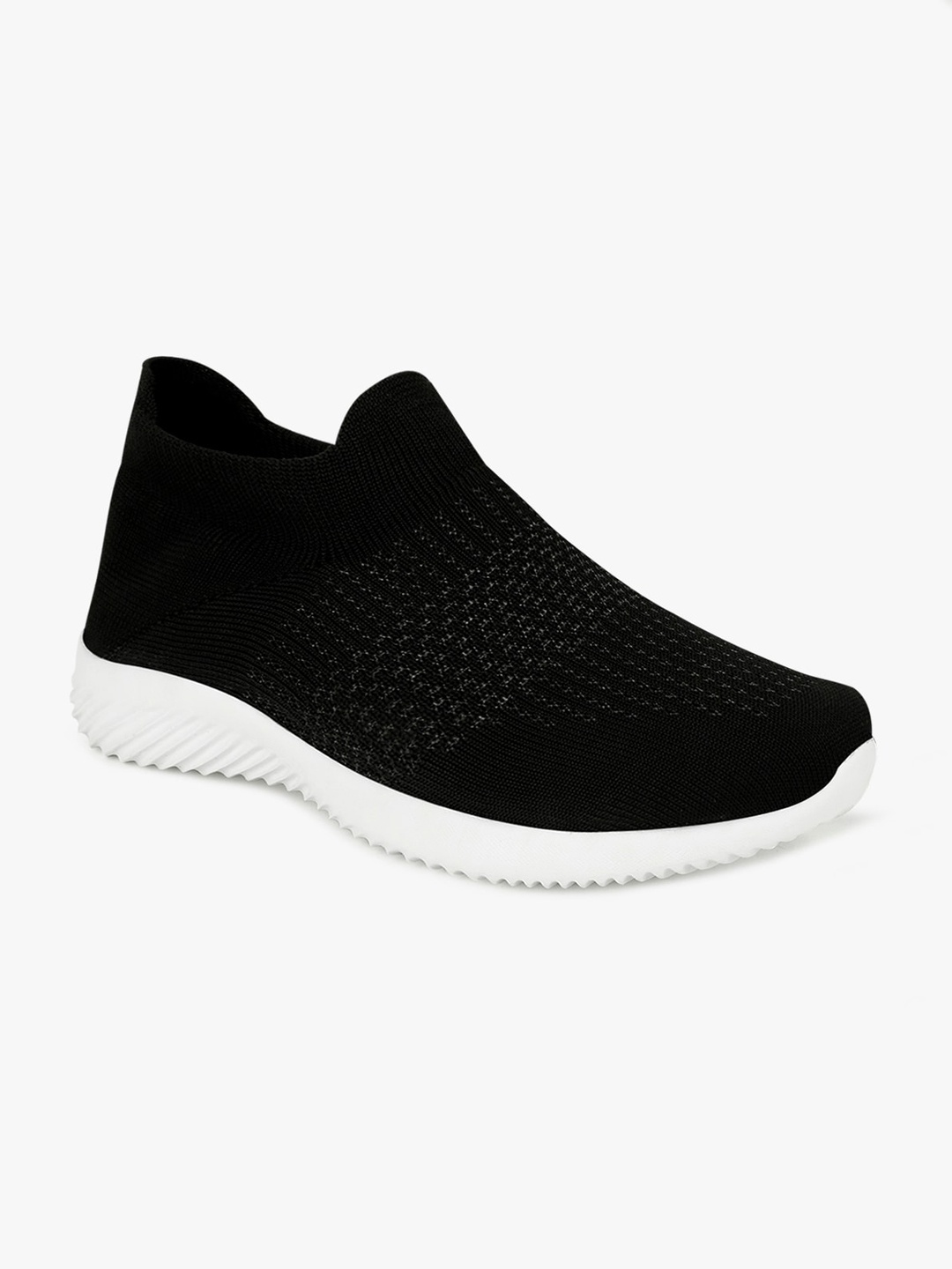 

FAST TRAX Men Black Woven Design Slip-On Sneakers