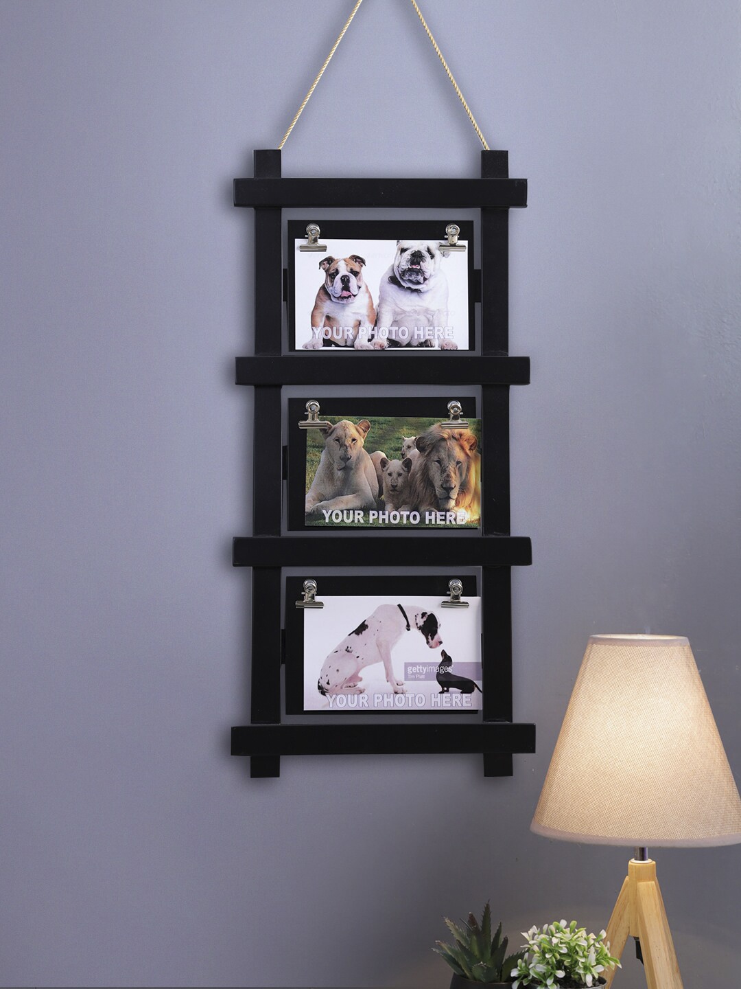 

Safal Black Solid Wooden Ladder Style Photograph Holder