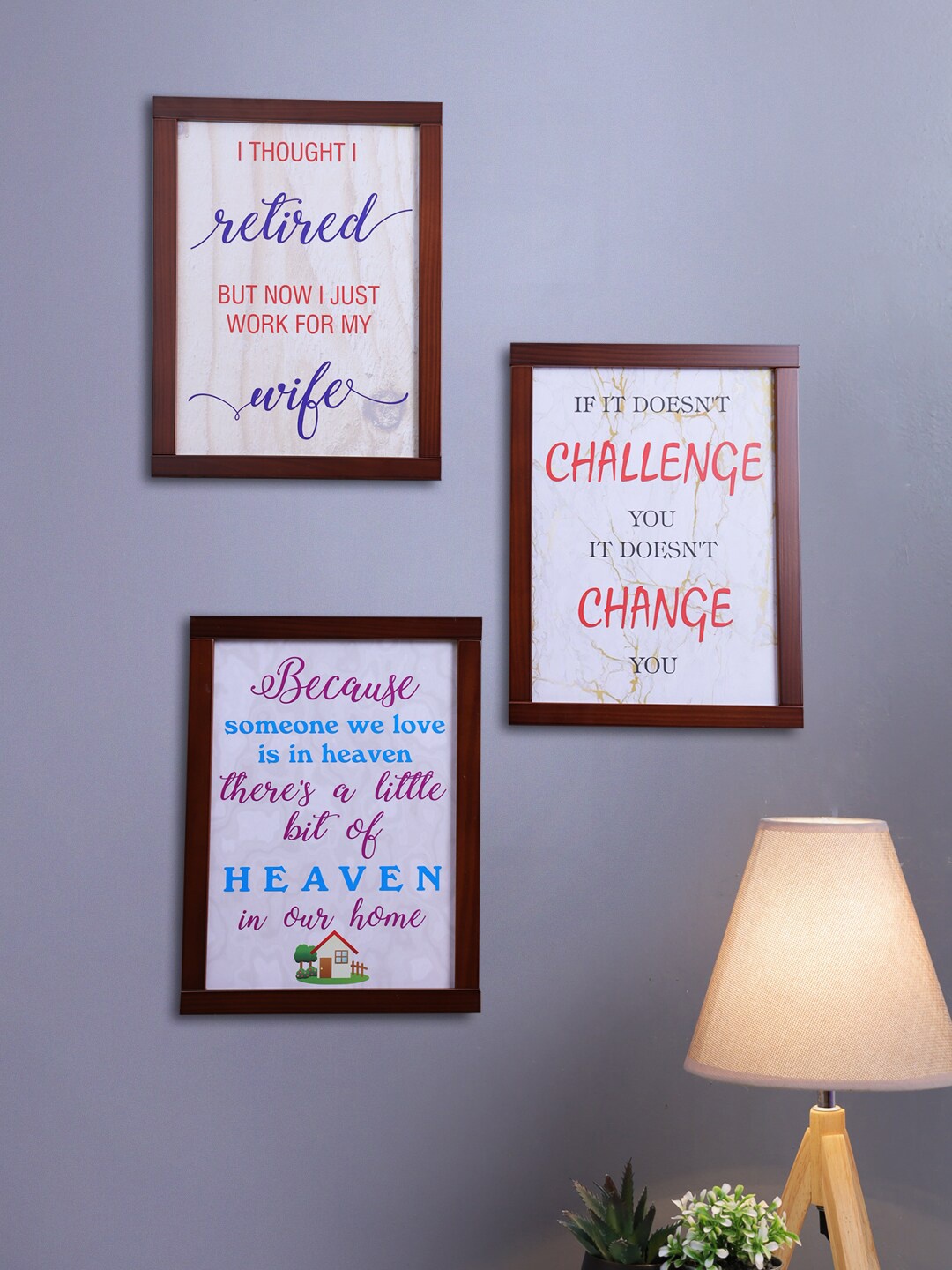 

Safal Set of 3 Brown Shaded Wooden Wall Posters
