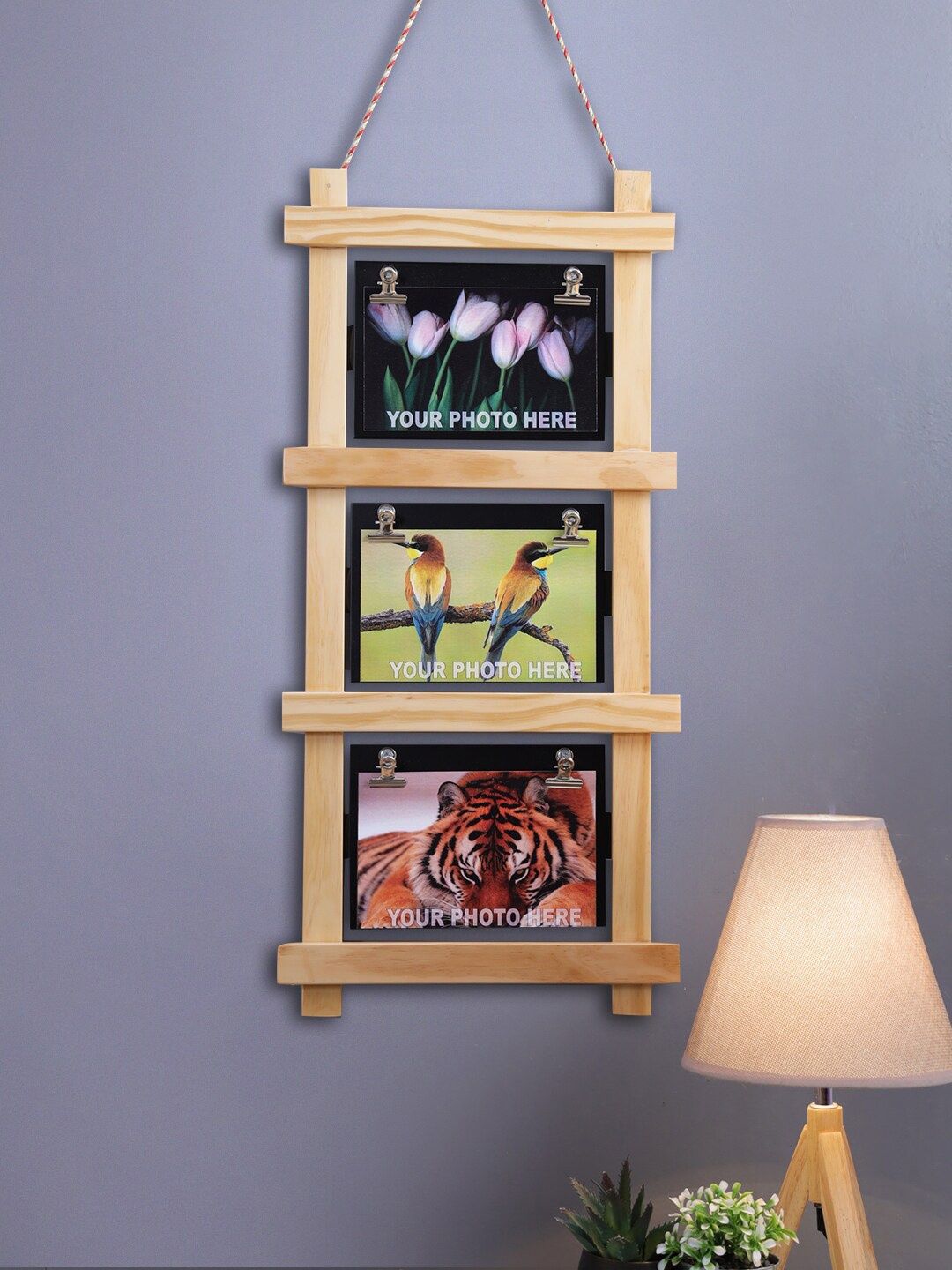 

Safal Beige Solid Wooden Ladder Style Photo Frame