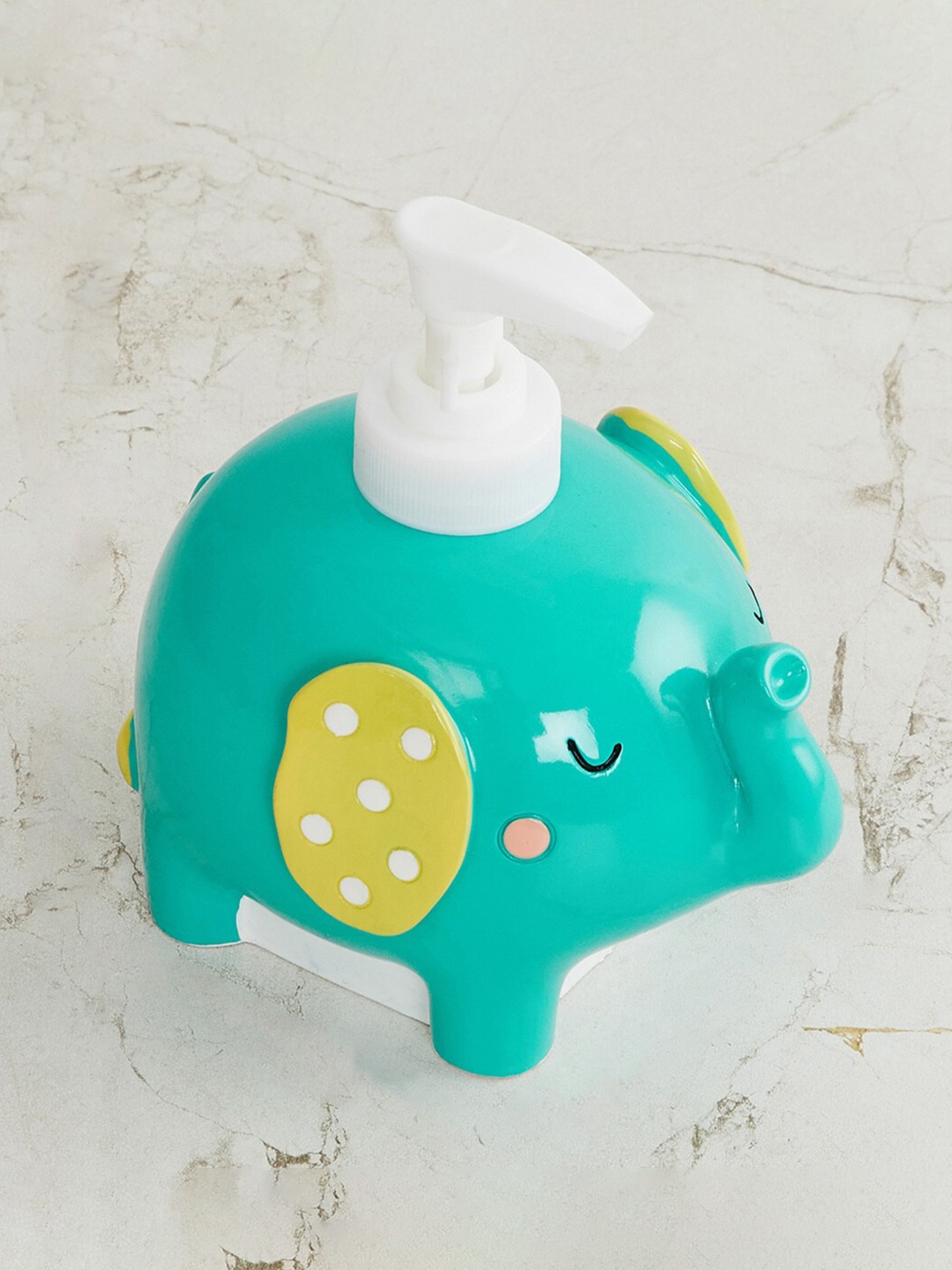 

Home Centre Turquoise Blue & White Patterned Slate Elephant Soap Dispenser