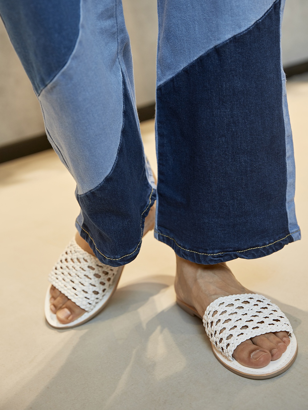 

Carlton London Women White Braided Open Toe Flats