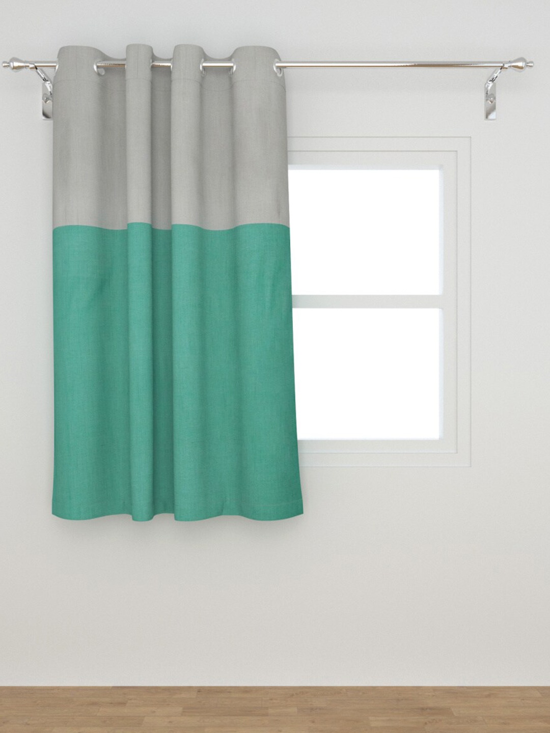 

Home Centre Green & Grey Colourblocked Window Curtain