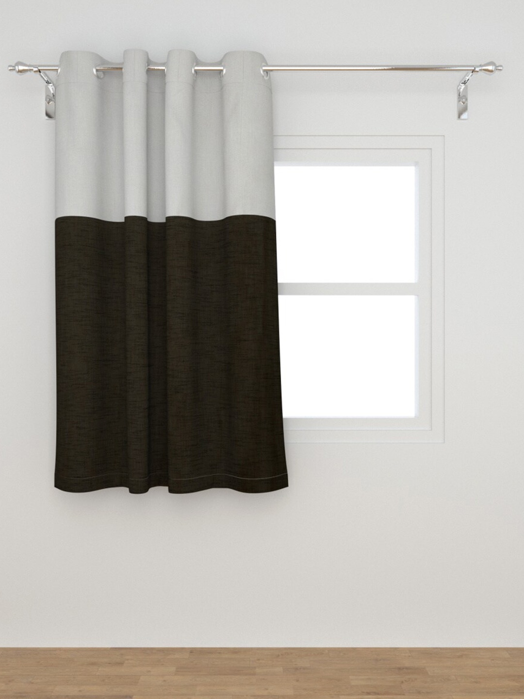 

Home Centre Grey & Black Colourblocked Window Curtain
