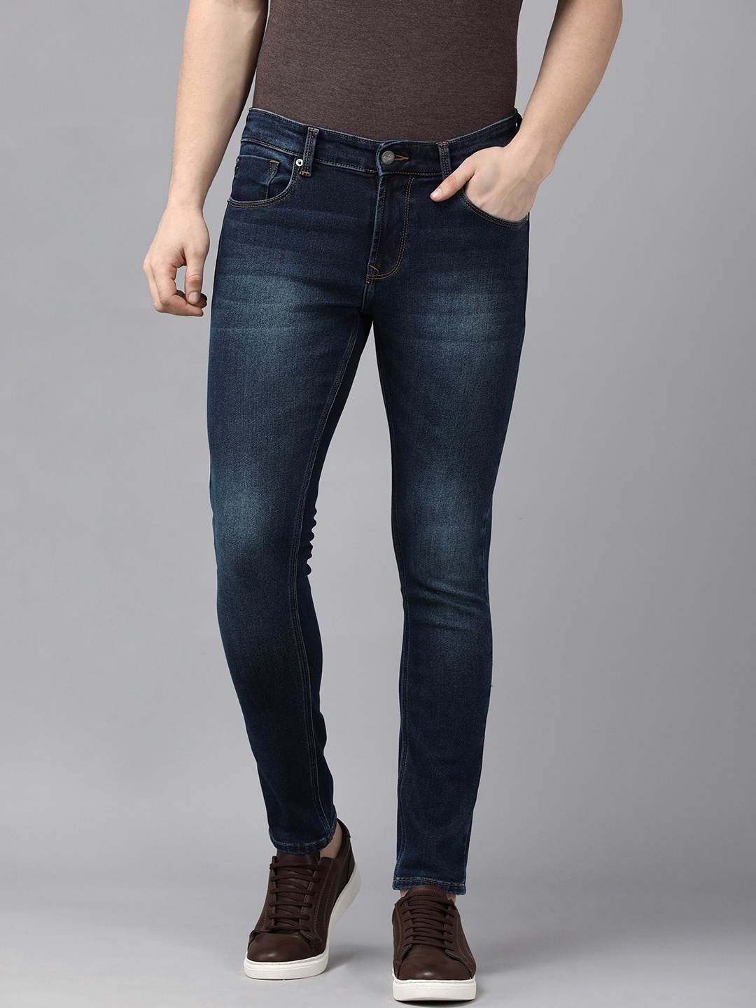 

SPYKAR Men Blue Super Skinny Fit Low-Rise Light Fade Stretchable Jeans