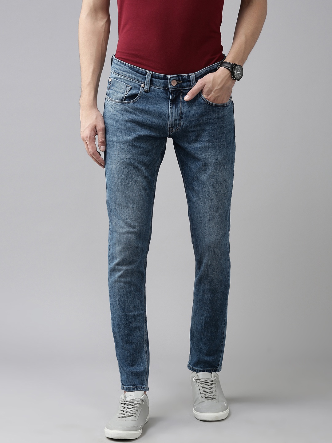 

SPYKAR Men Blue Super Skinny Fit Low-Rise Light Fade Stretchable Jeans