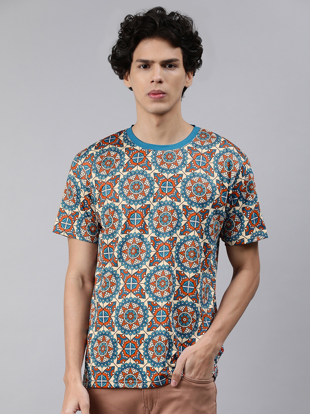 

mezmoda Men Multicoloured Printed T-shirt, Multi