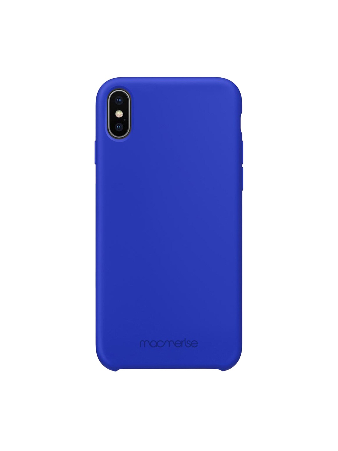 

macmerise Blue Solid Silicone iPhone XS Back Case