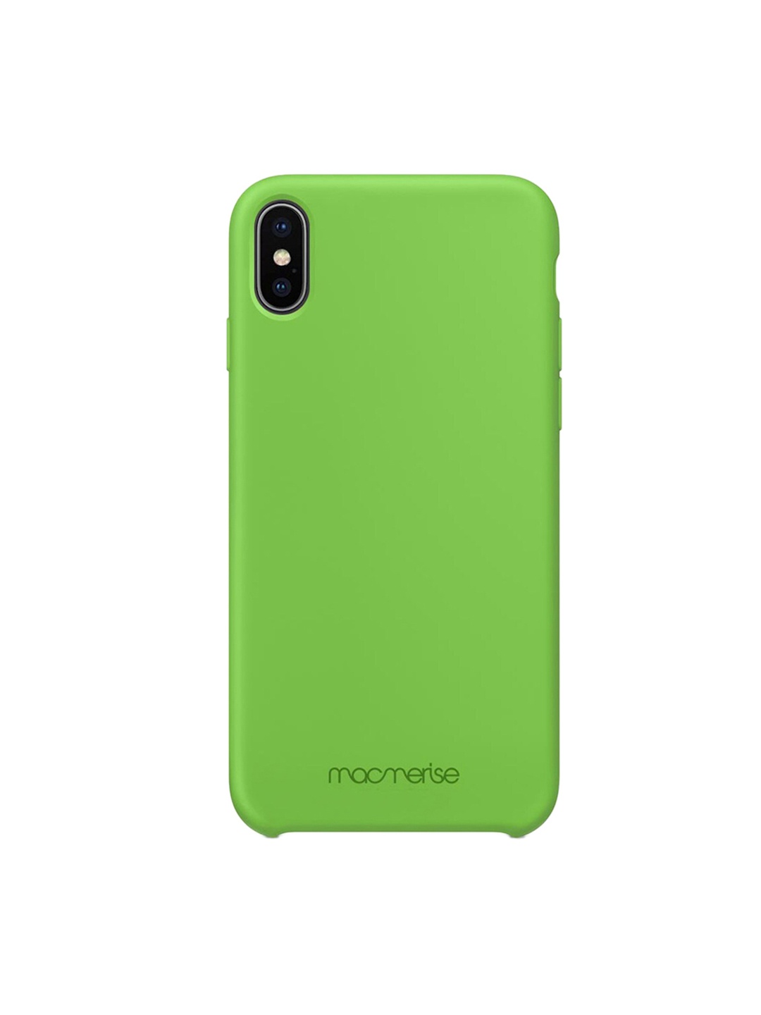 

macmerise Green Solid Silicone iPhone X Back Case