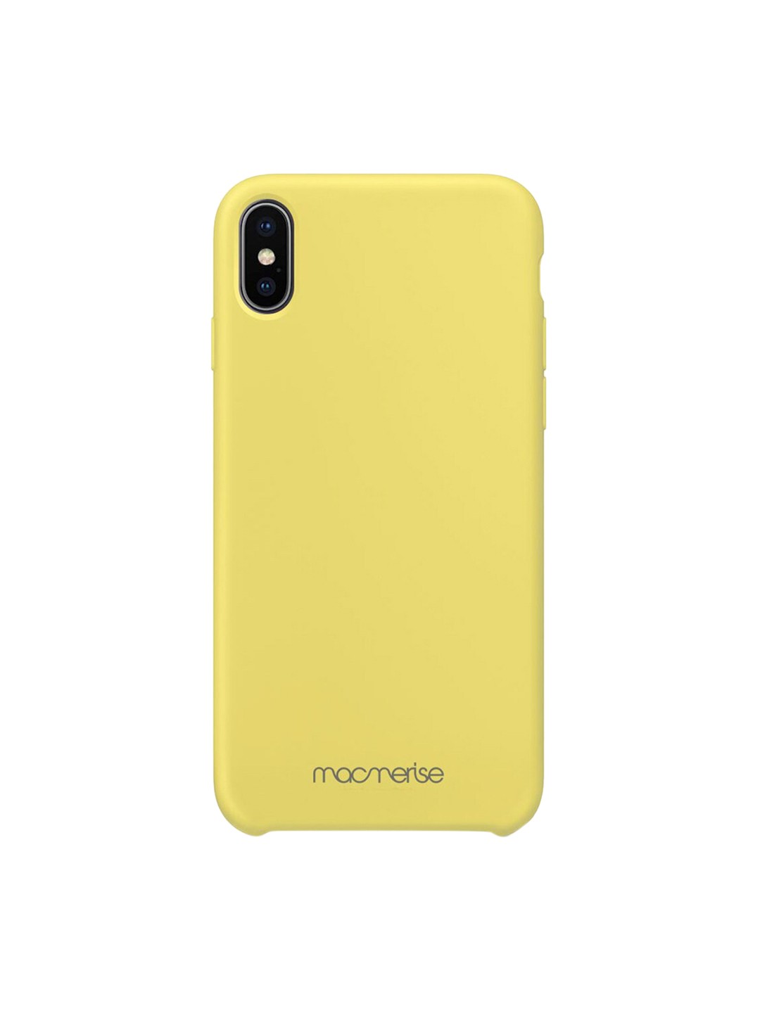

macmerise Yellow Solid Silicone iPhone X Back Case
