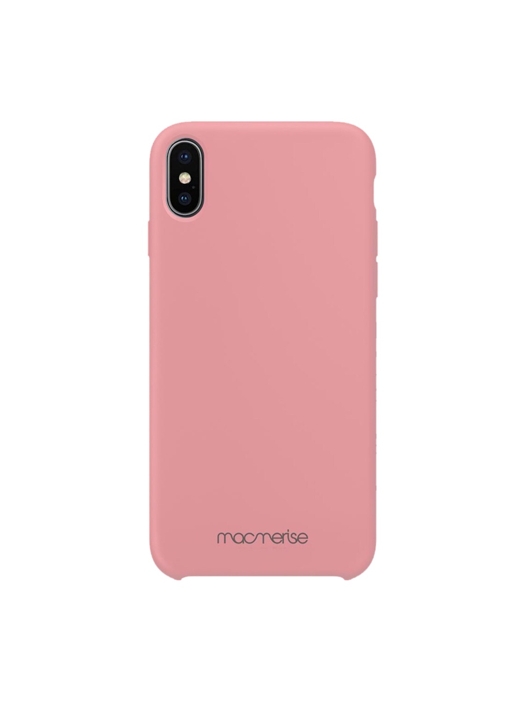 

macmerise Pink Solid Silicone iPhone X Back Case