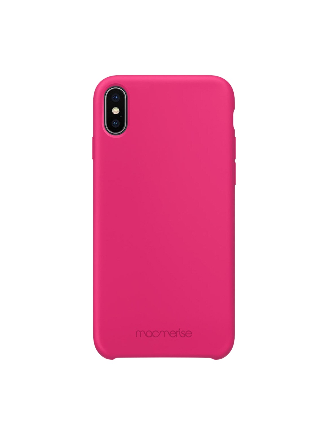 

macmerise Pink Solid Silicone iPhone XS Back Case