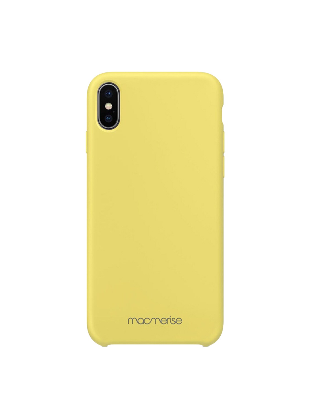 

macmerise Yellow Solid Silicone iPhone XS Back Case