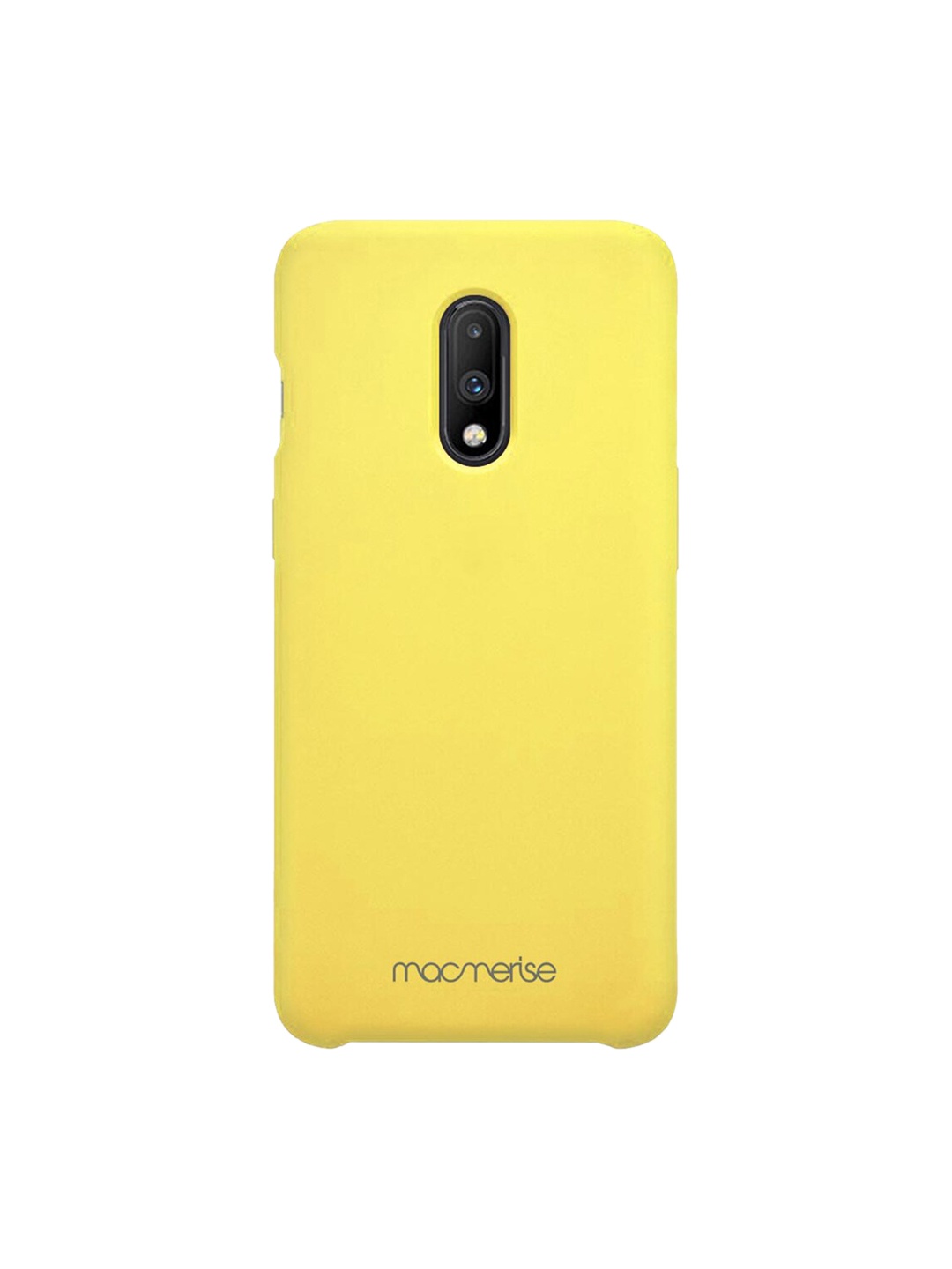 

macmerise Yellow Solid Silicone OnePlus 7 Back Case