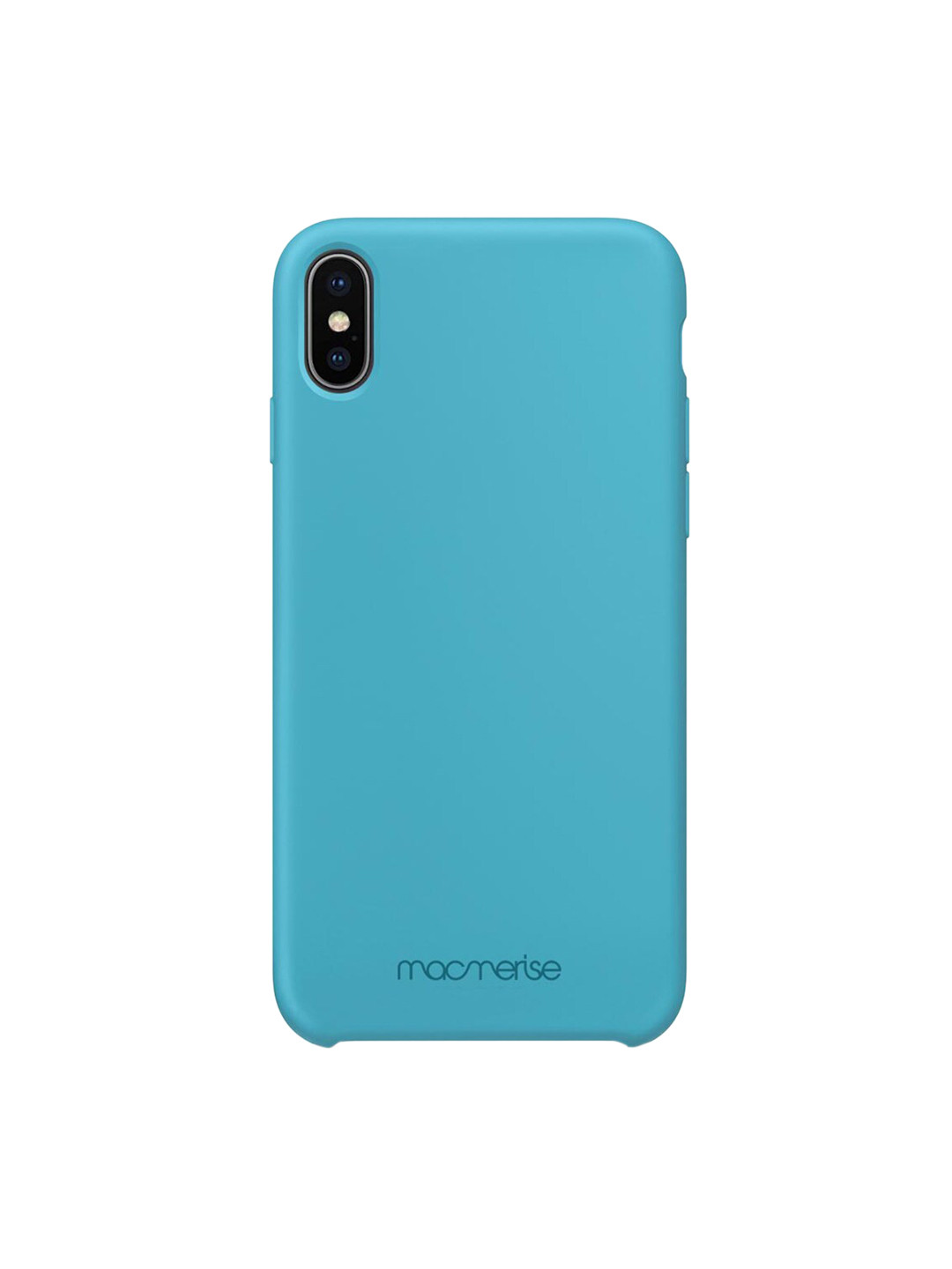 

macmerise Turquoise Blue Solid Silicone iPhone Xs Back Case