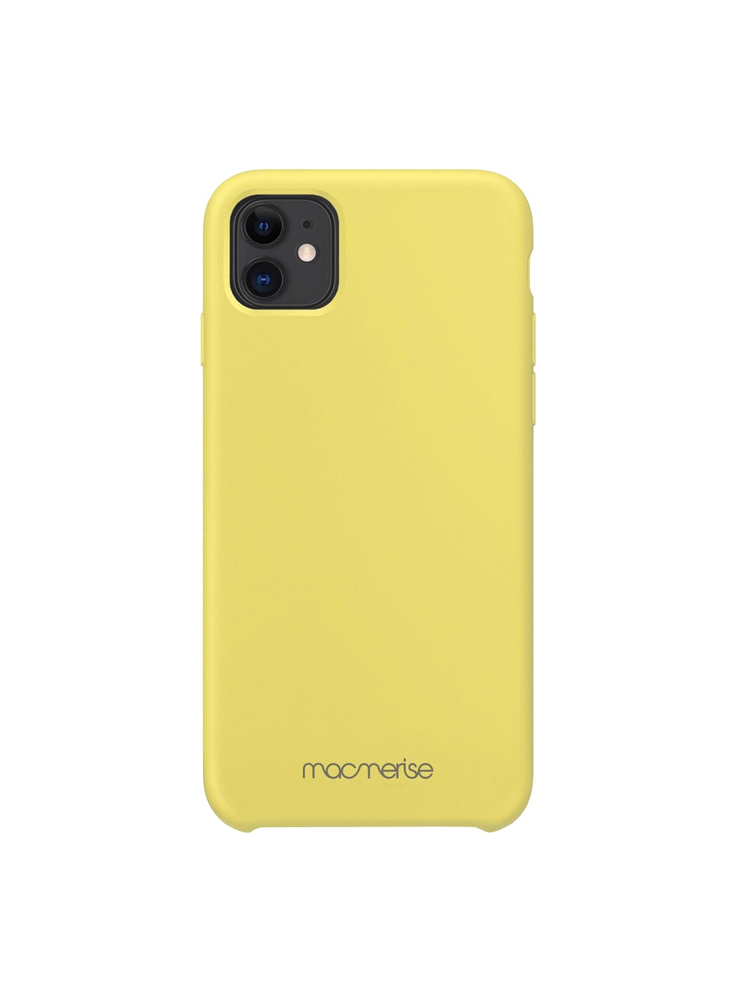 

macmerise Yellow Solid Silicone iPhone 11 Back Case