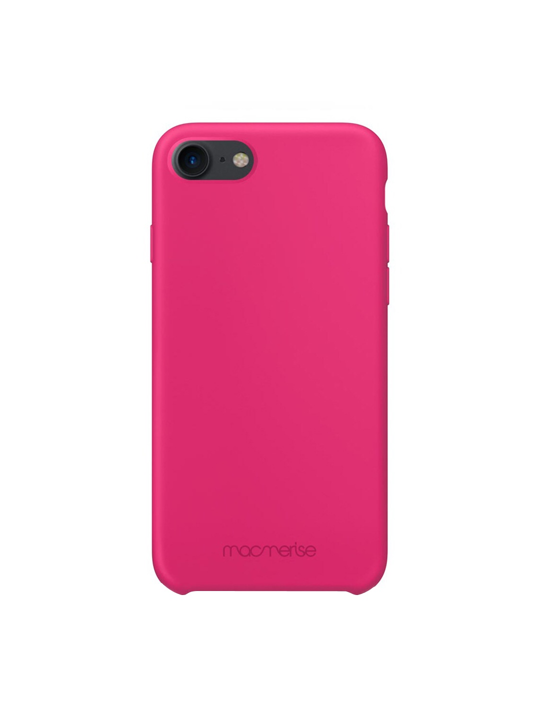 

macmerise Pink Solid Silicone iPhone 7 Back Case