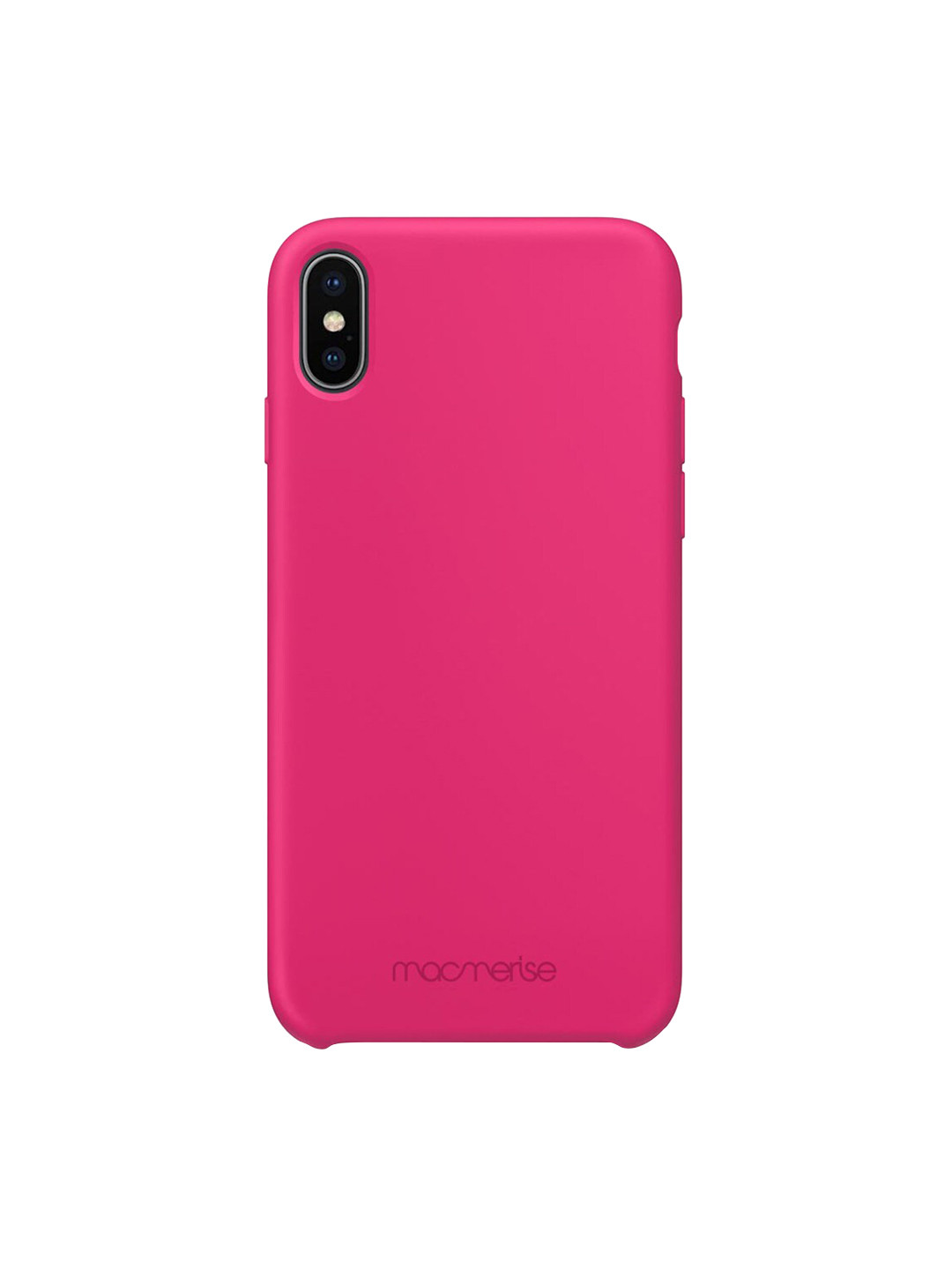 

macmerise Fuschia Pink Silicone iPhone X Back Case