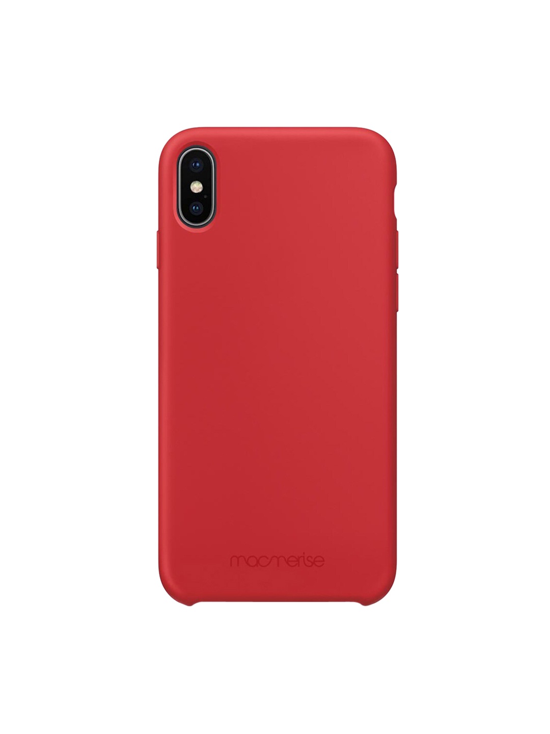 

macmerise Red Solid Silicone iPhone Xs Back Case