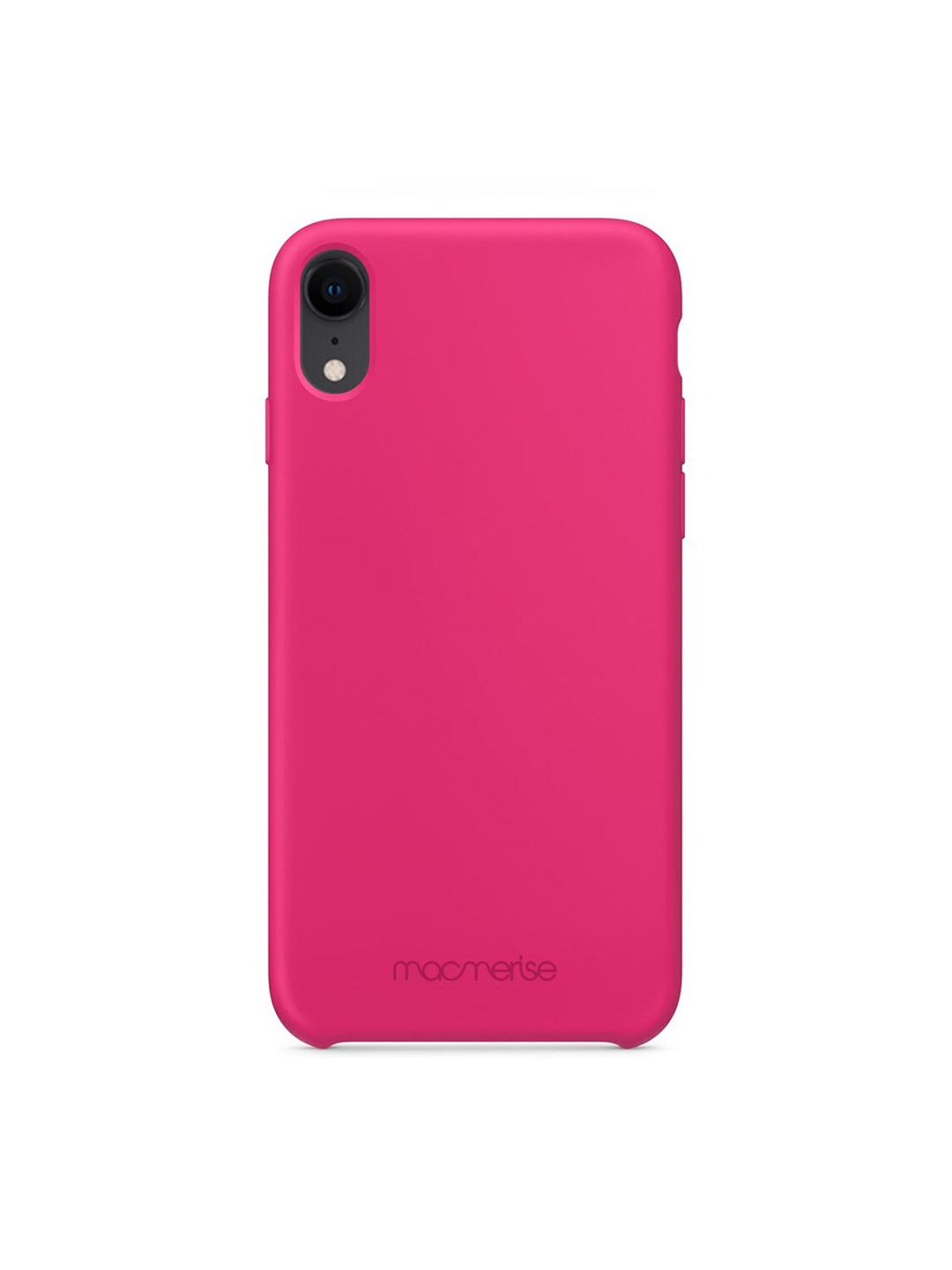 

macmerise Pink Solid Silicone iPhone XR Back Case