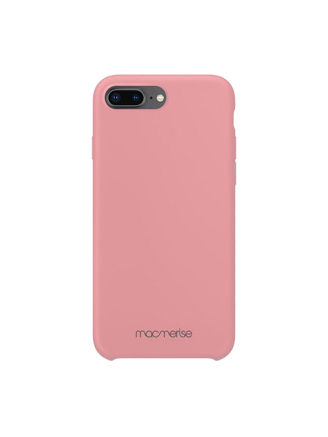 

macmerise Pink Solid Silicone iPhone 8 Plus Back Case