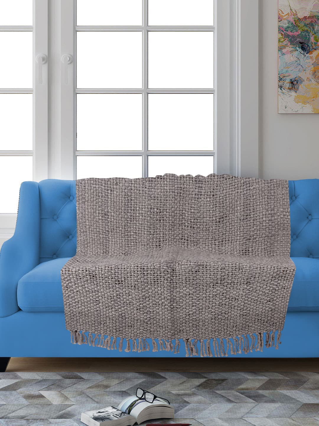 

Tistabene Black & Grey Woven Woolen Throw