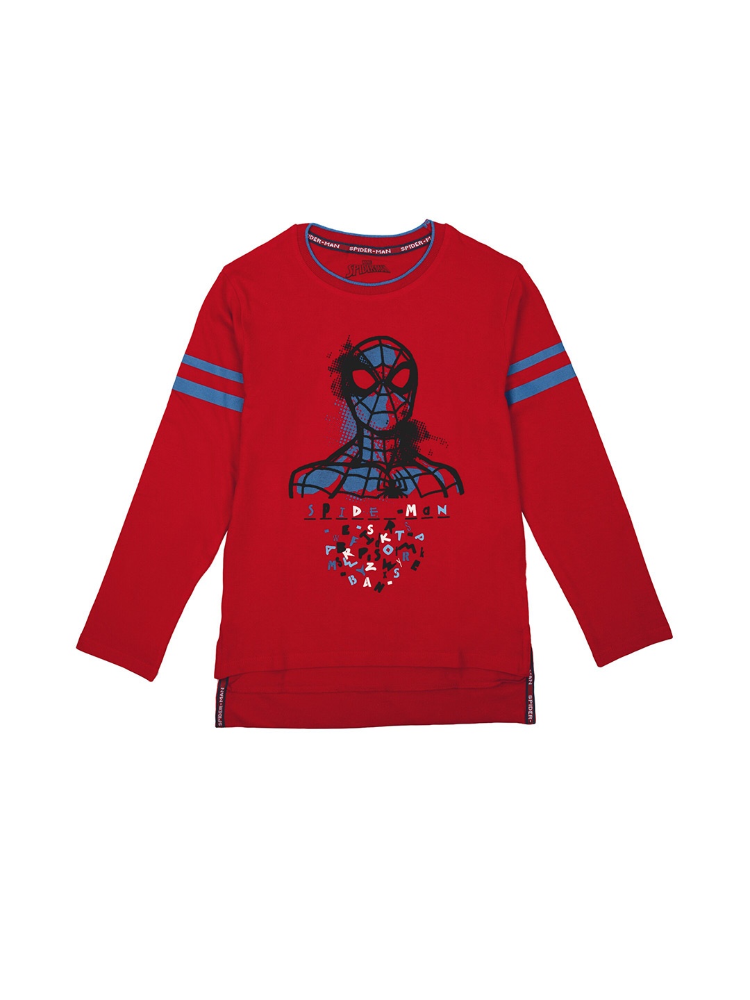 

Marvel Boys Red Blue Spiderman Printed Cotton Pure Cotton T-shirt