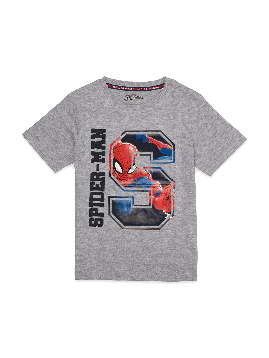 

Marvel Boys Grey Spiderman Printed T-shirt