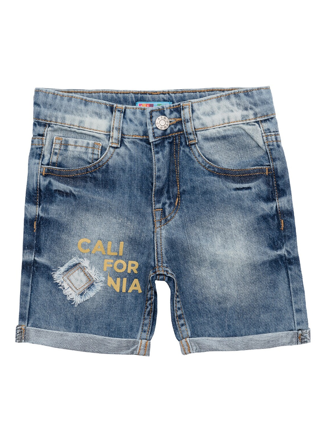 

Kid Studio Boys Blue Washed Mid-Rise Denim Shorts