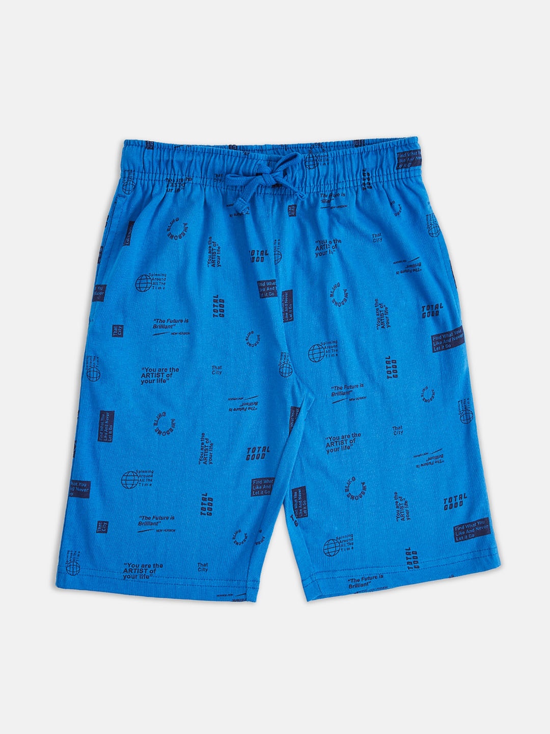 

Pantaloons Junior Boys Blue Conversational Printed Mid-Rise Regular Shorts