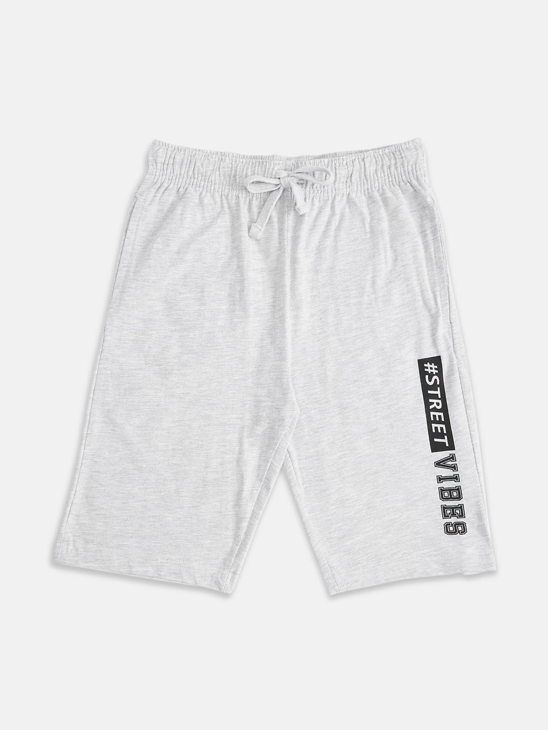

Pantaloons Junior Boys Grey Melange Mid-Rise Cotton Regular Shorts