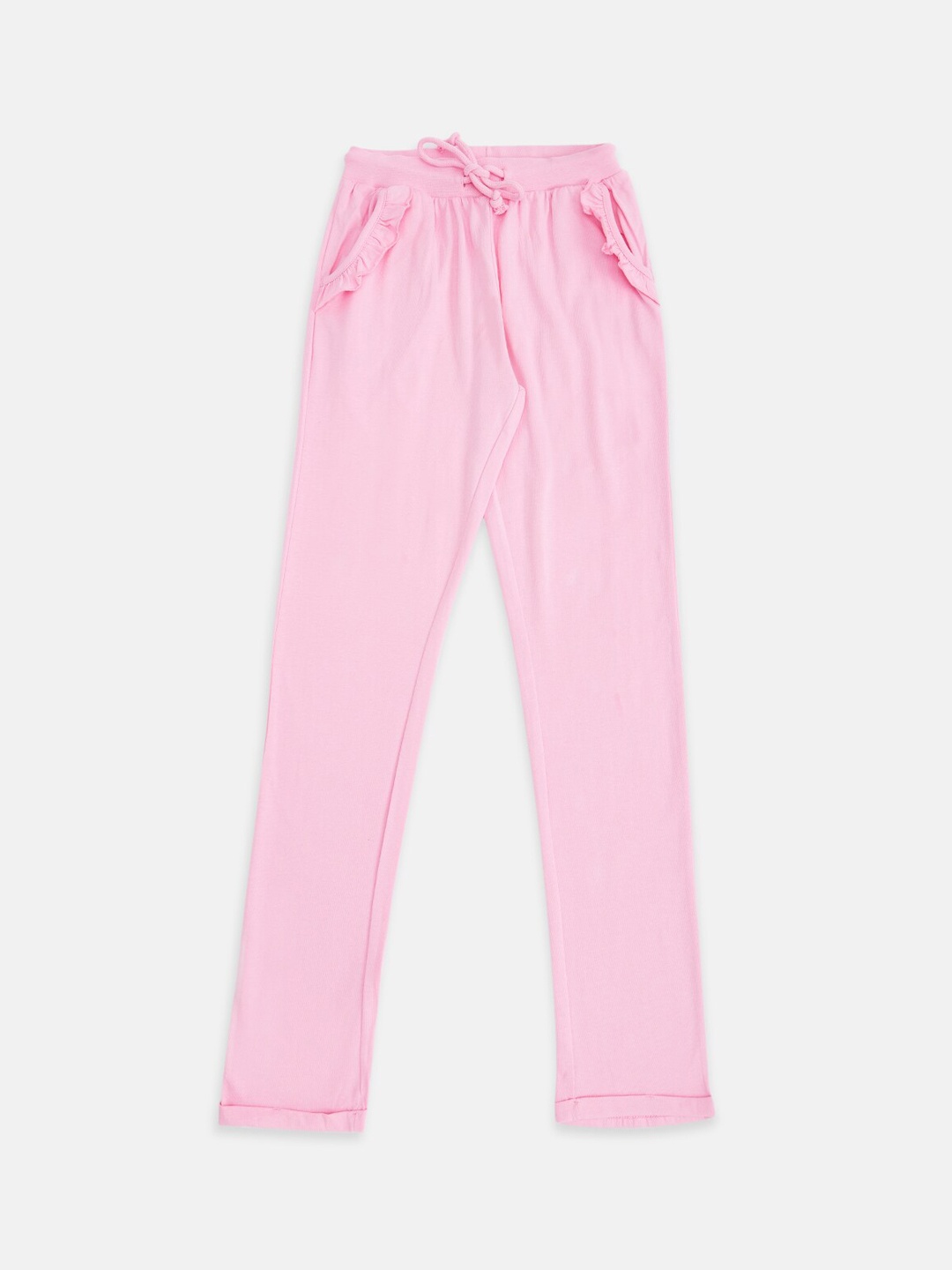 

Pantaloons Junior Girls Pink Solid Pure Cotton Lounge Pants