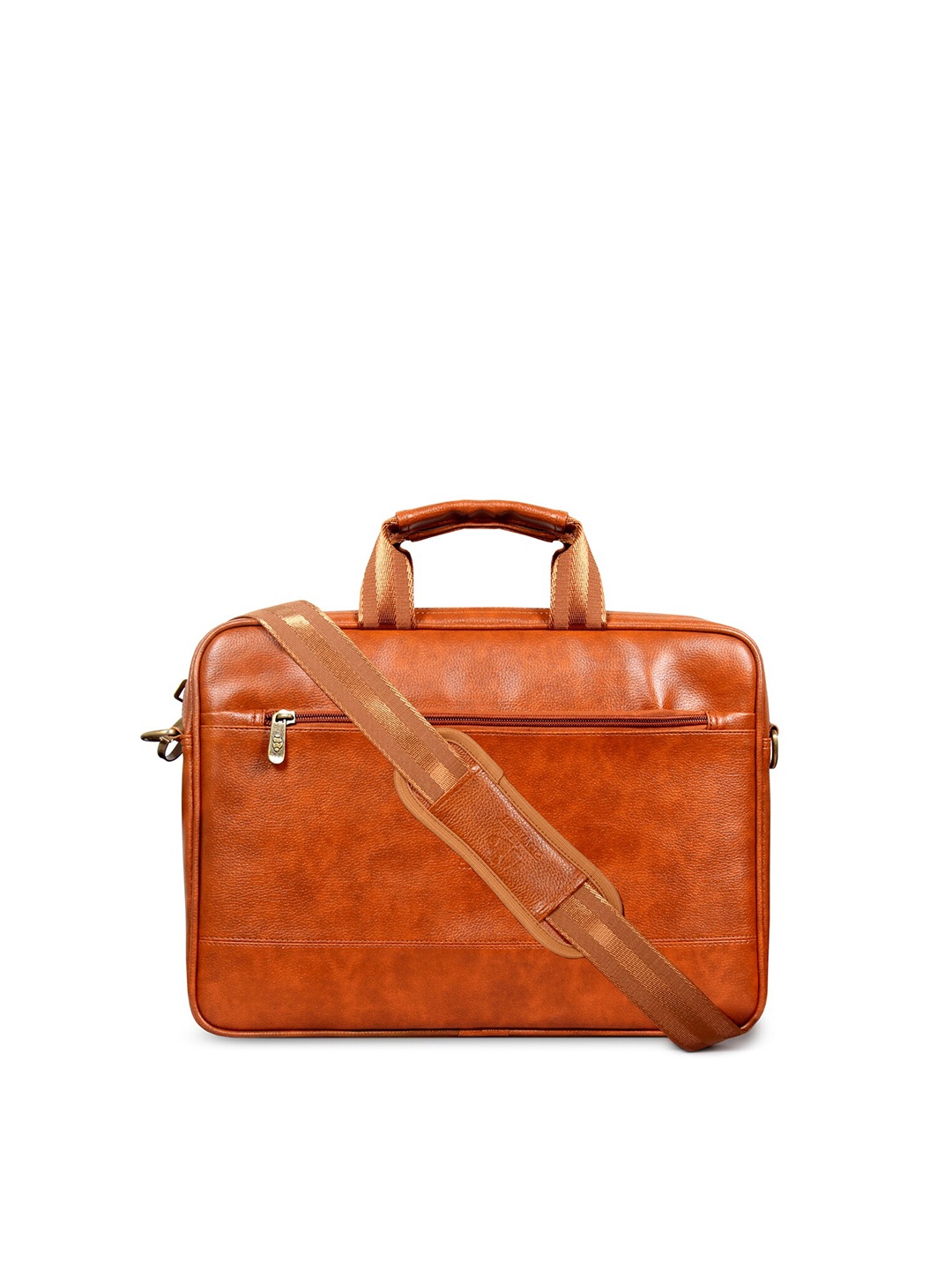 

THE CLOWNFISH Biz Unisex Tan Solid 15.6 inch Laptop Messenger Bag