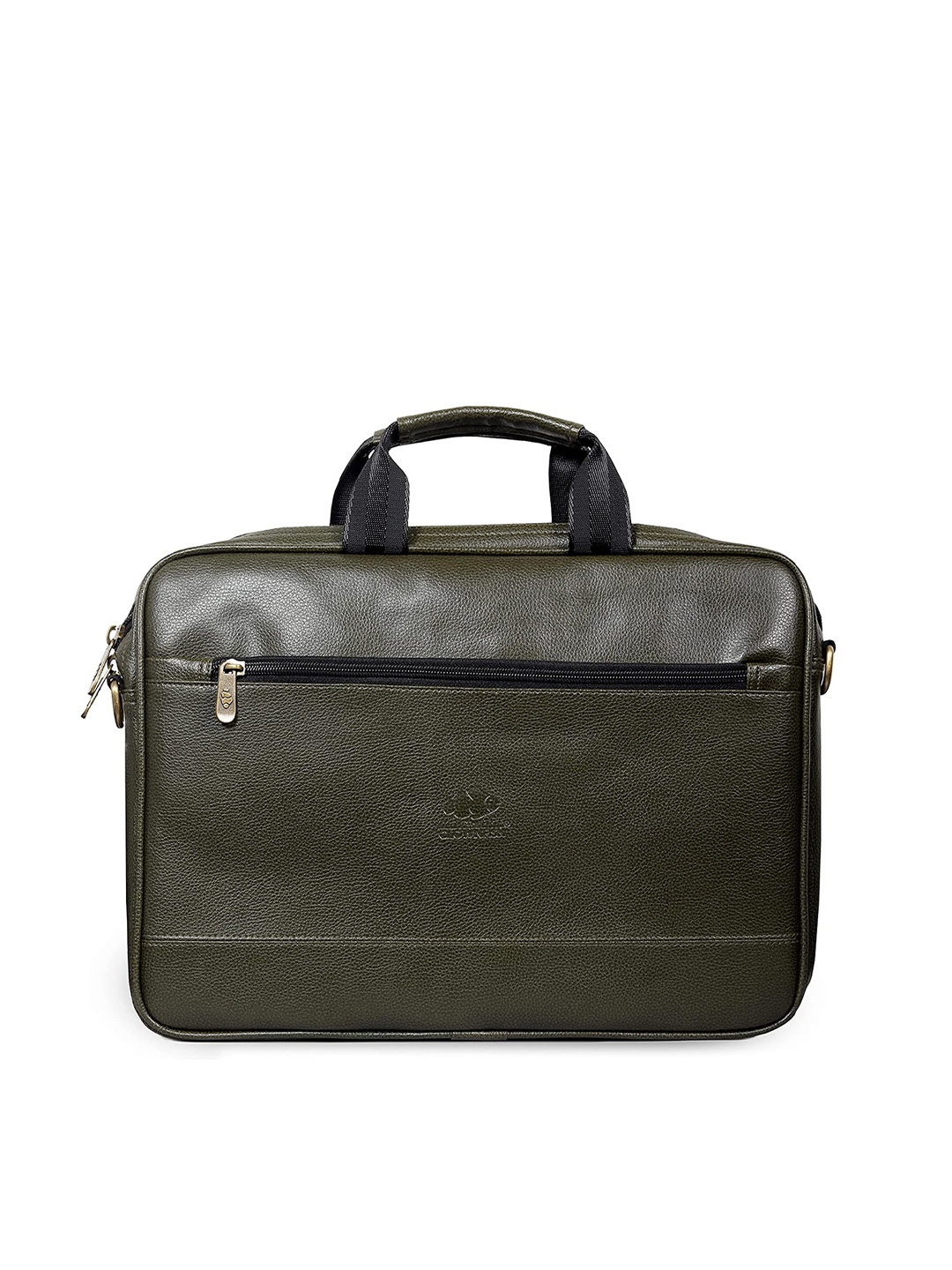 

THE CLOWNFISH Unisex Green Textured Laptop Bag