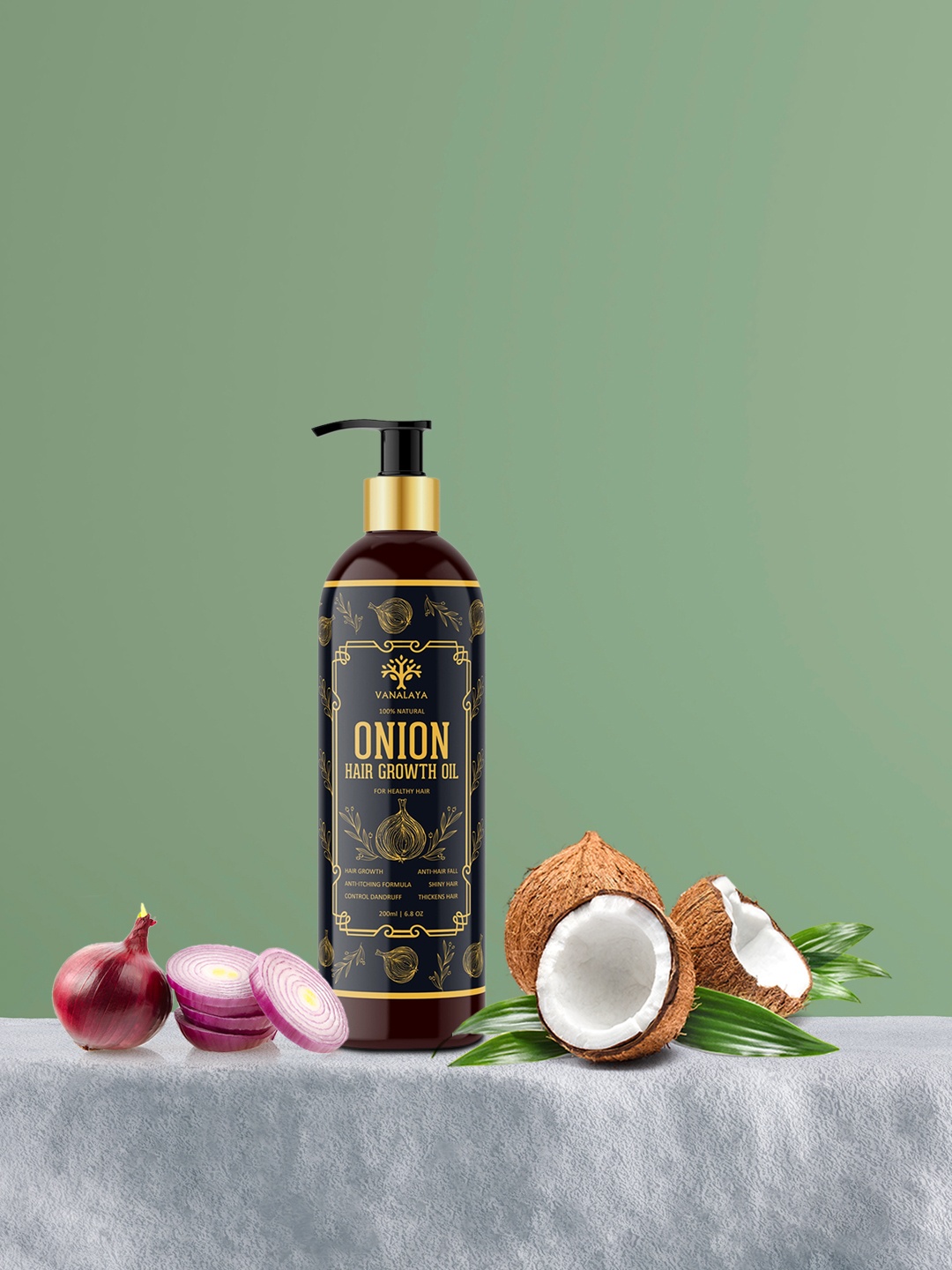 

VANALAYA Onion Hair Oil For Hair Fall Control & Hair Regrowth, Brown